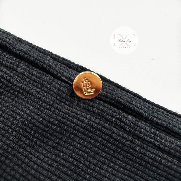 LAUREN RALPH LAUREN Black Blouse With Golden Bottons Size XS - Picture 6 of 10